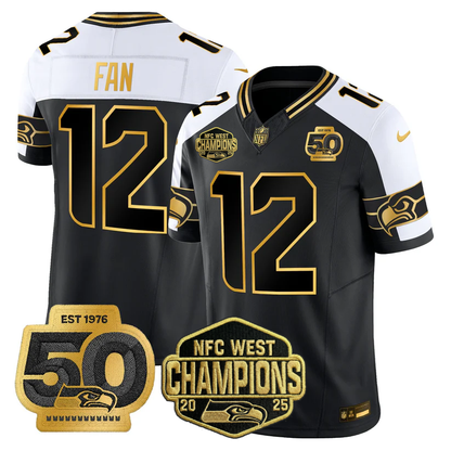 SEA 2026 NFC West Champions Limited Jersey - 50th Season Patch - All Stitched