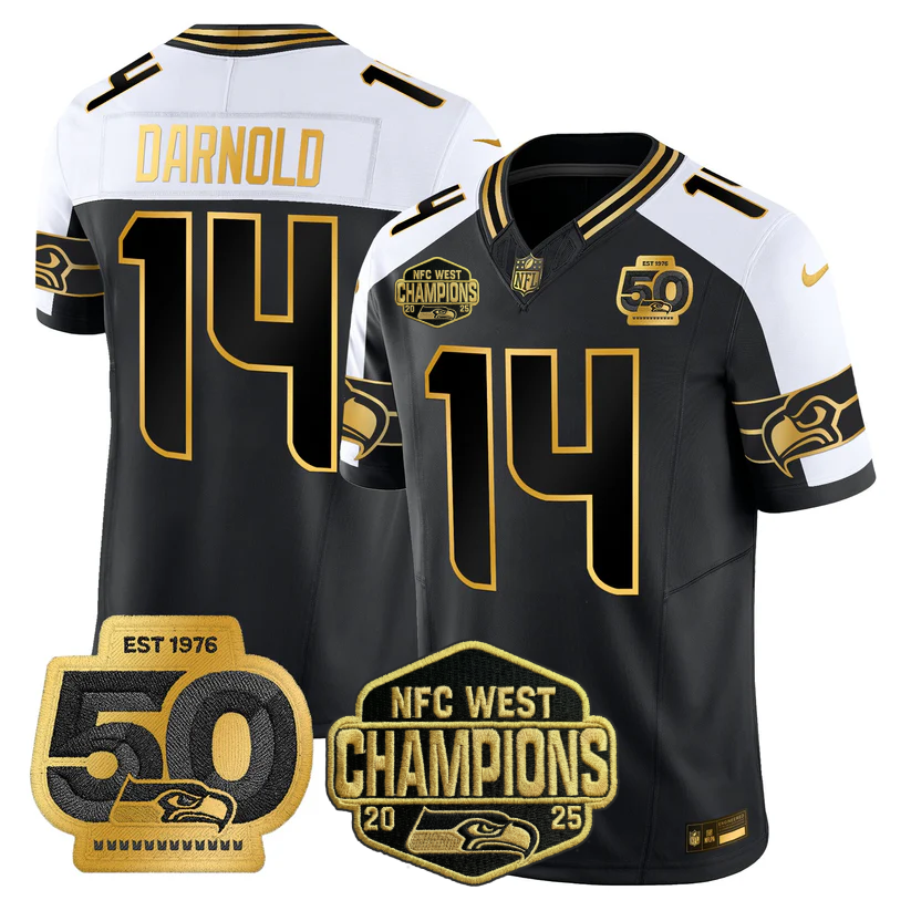 SEA 2026 NFC West Champions Limited Jersey - 50th Season Patch - All Stitched