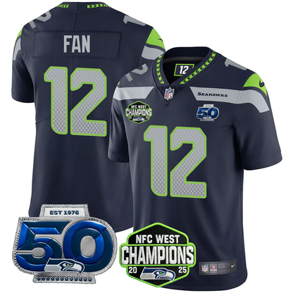 SEA 2026 NFC West Champions Limited Jersey - 50th Season Patch - All Stitched n2