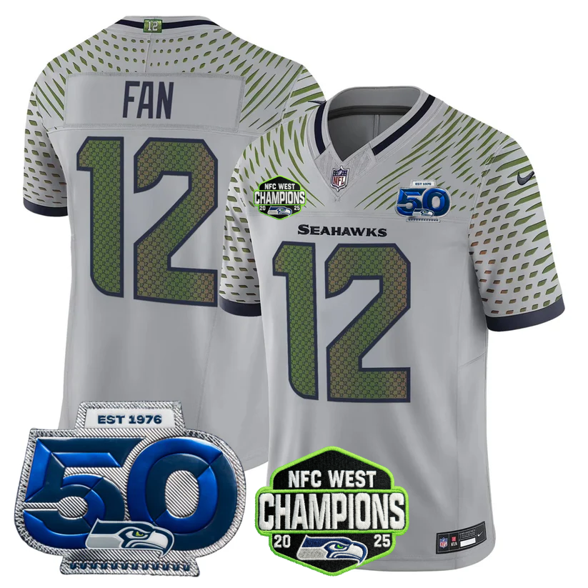 SEA 2026 NFC West Champions Limited Jersey - 50th Season Patch - All Stitched n2