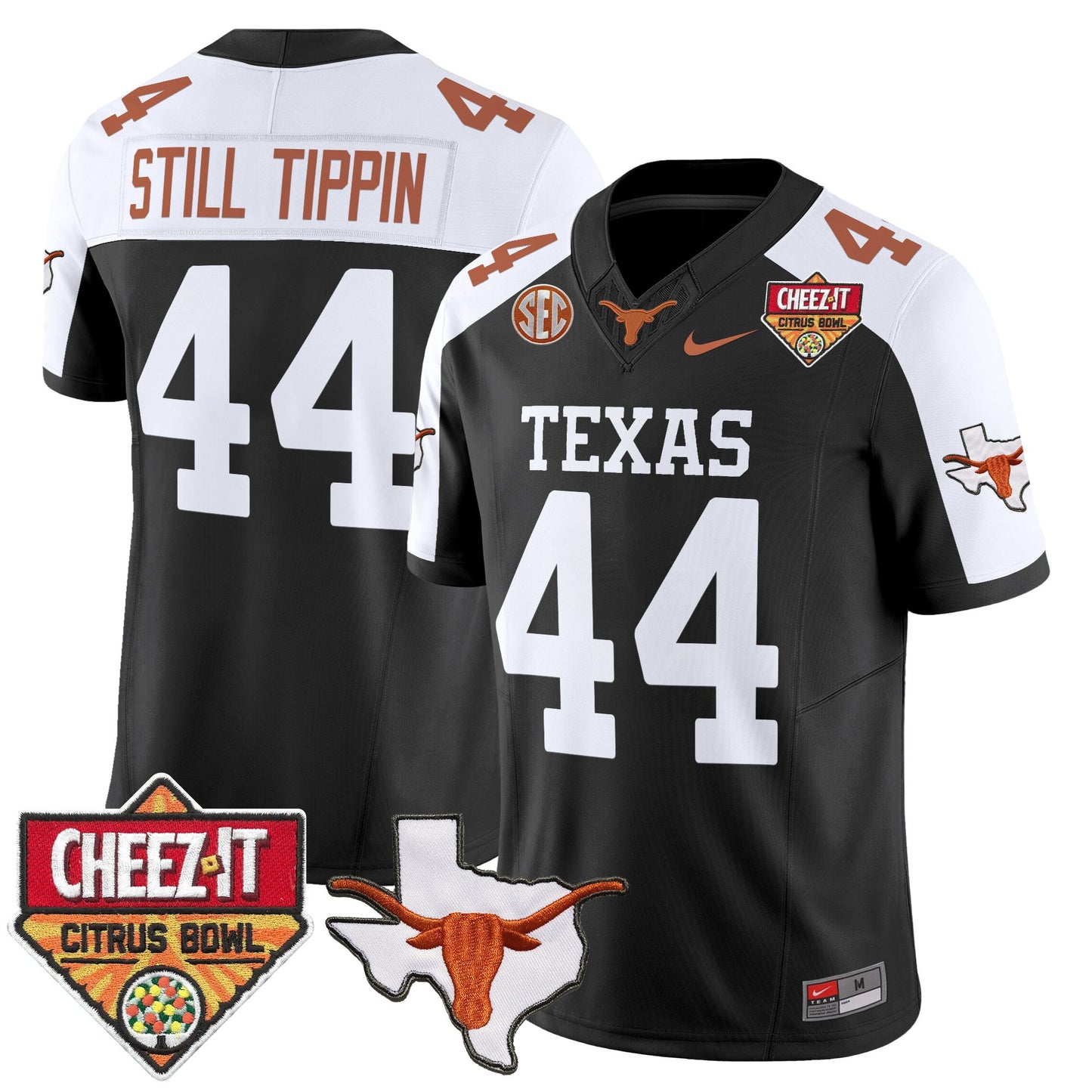 Men's Texas Longhorns 2025 Cheez-It Citrus Bowl Patch Vapor Limited Jersey - All Stitched