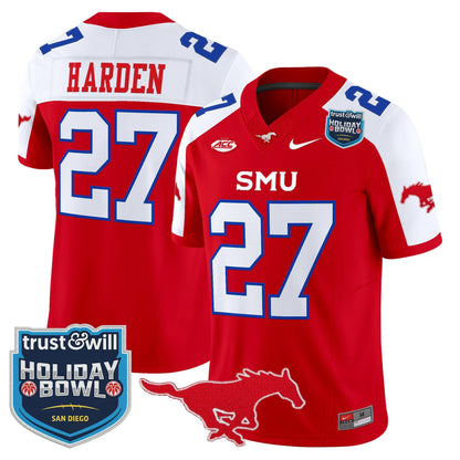 Men's SMU Mustangs 2026 Holiday Bowl Vapor Limited Jersey - All Stitched