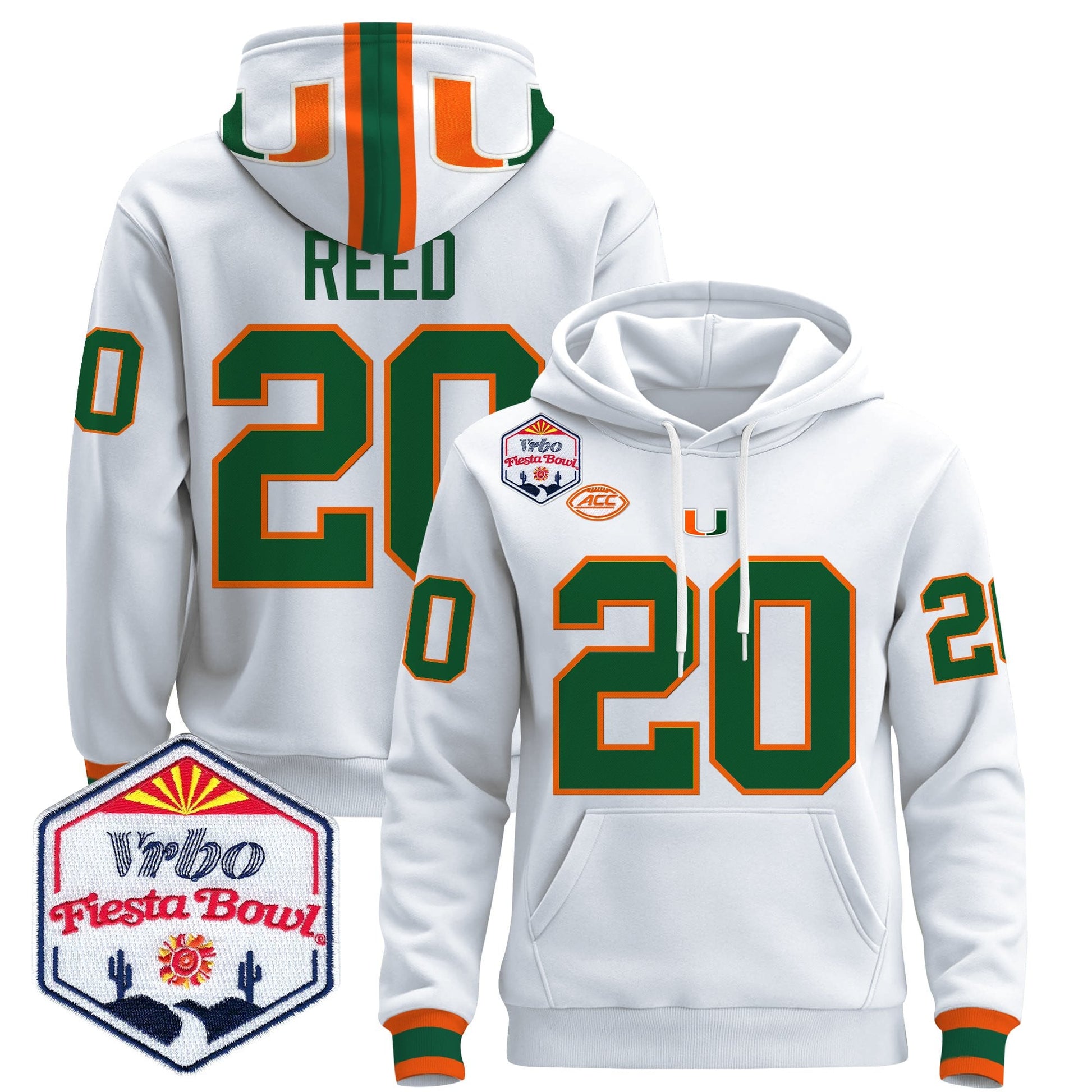 Men's Miami Hurricanes 2026 The Fiesta Bowl Premium Pullover Hoodie - All Stitched