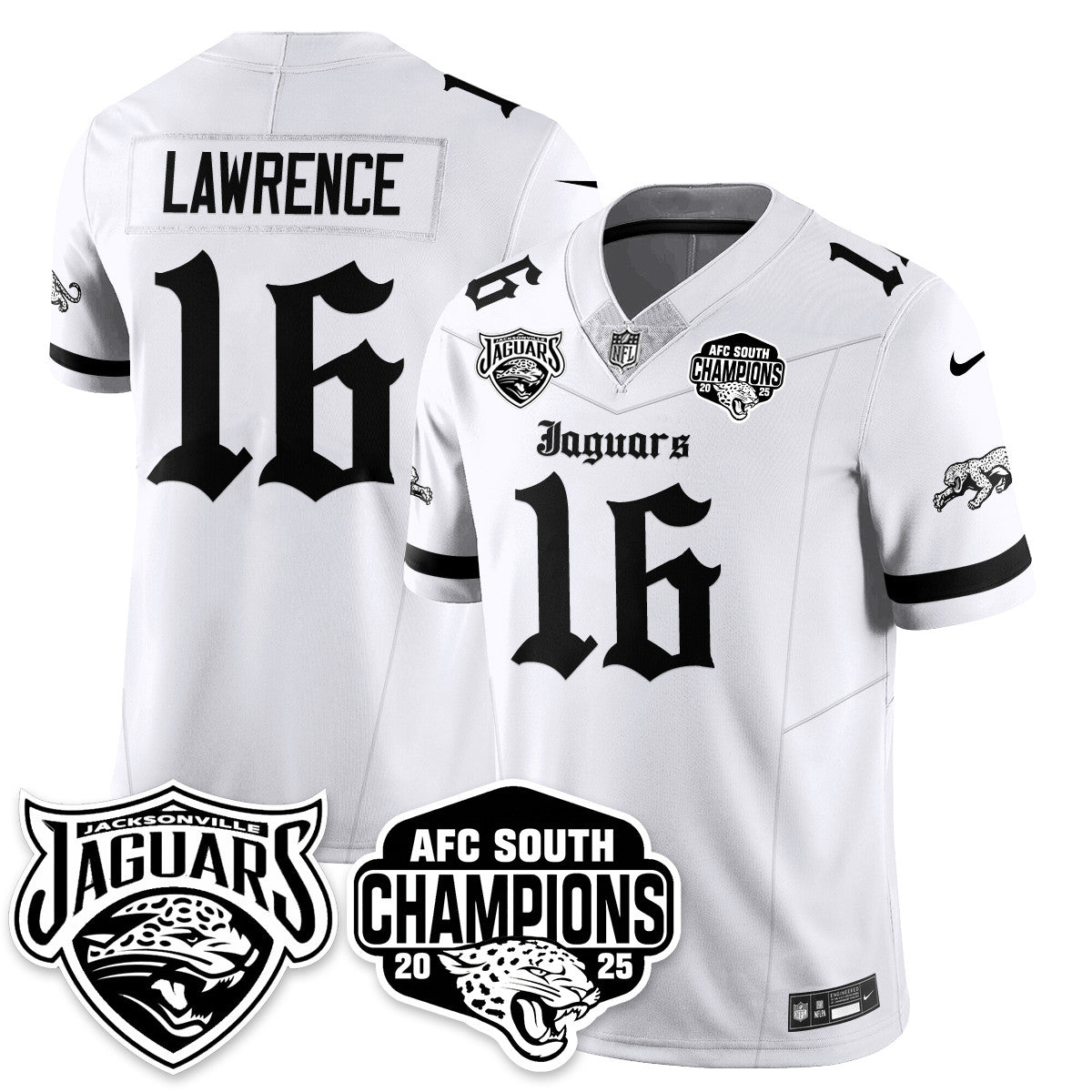 Jacksonville Jaguars Gothic AFC South Division Champions Vapor Limited Jersey - All Stitched