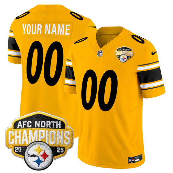 Custom PIT AFC North Division Champions Vapor Limited Jersey N1 - All Stitched