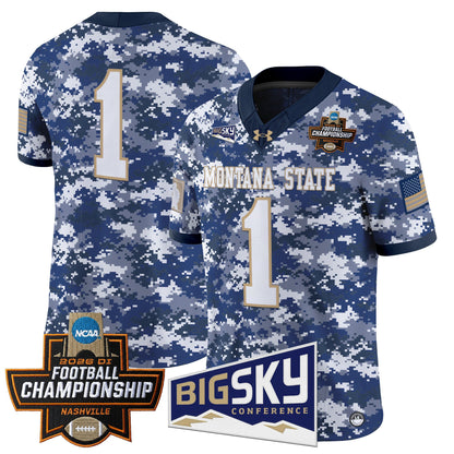 Men's Montana State Bobcats 2026 Football Championship Vapor Limited Jersey - All Stitched