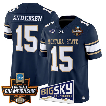 Men's Montana State Bobcats 2026 Football Championship Vapor Limited Jersey - All Stitched