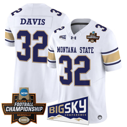 Men's Montana State Bobcats 2026 Football Championship Vapor Limited Jersey - All Stitched