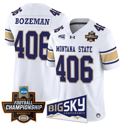 Men's Montana State Bobcats 2026 Football Championship Vapor Limited Jersey - All Stitched