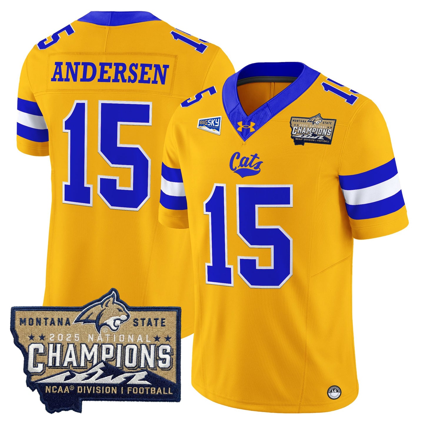 Men's Montana State Bobcats 2025 National Champions Vapor Limited Jersey - All Stitched