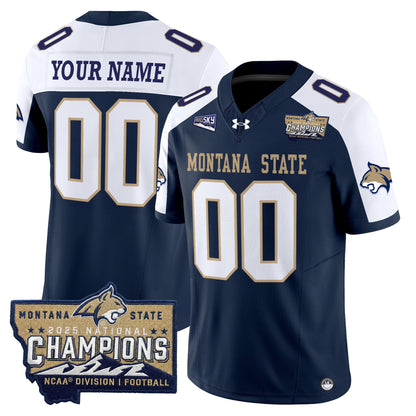 Montana State Bobcats 2025 National Champions Vapor Limited Custom Jersey - All Stitched