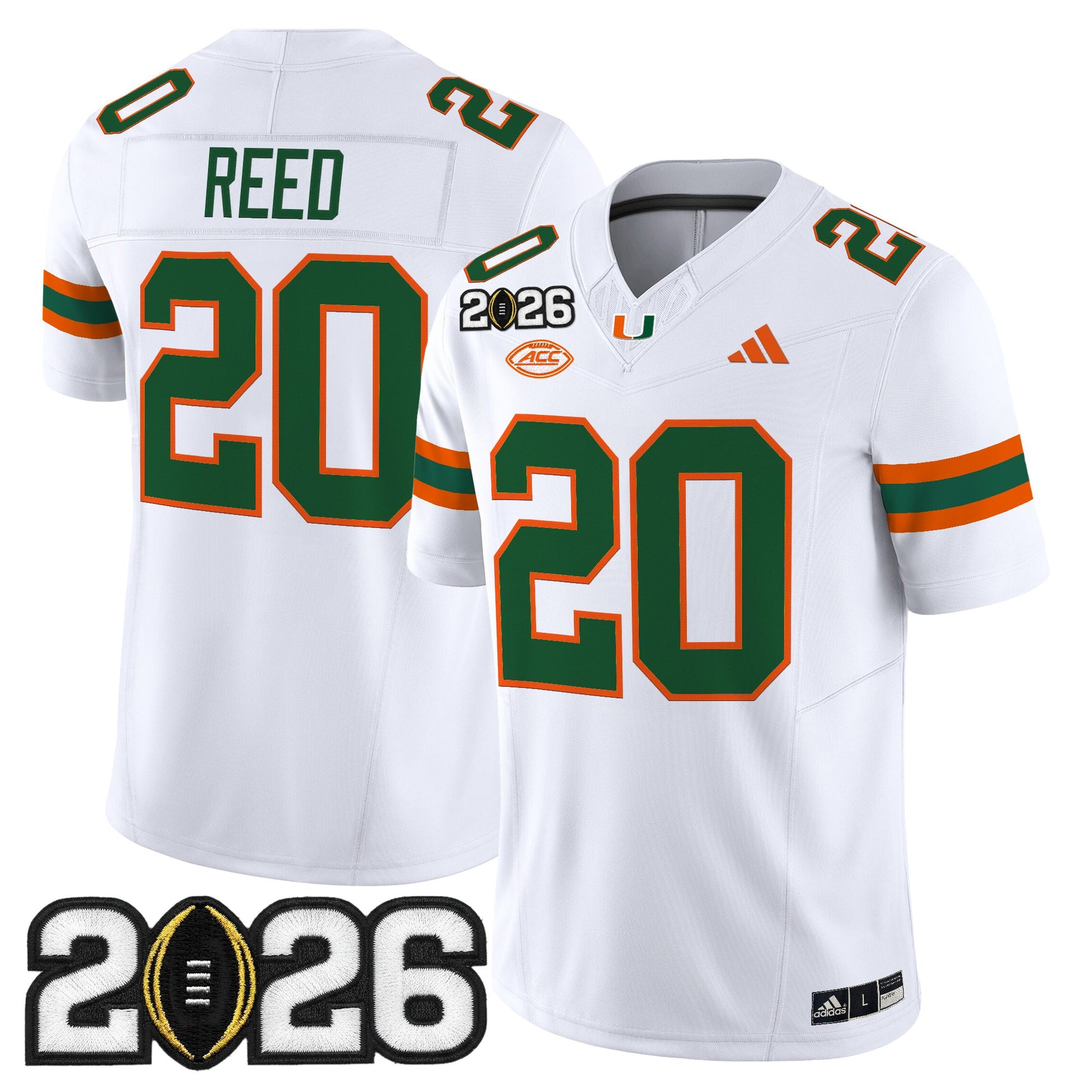 Men's Miami Hurricanes 2026 CFP Final Patch Vapor Limited Jersey - All Stitched
