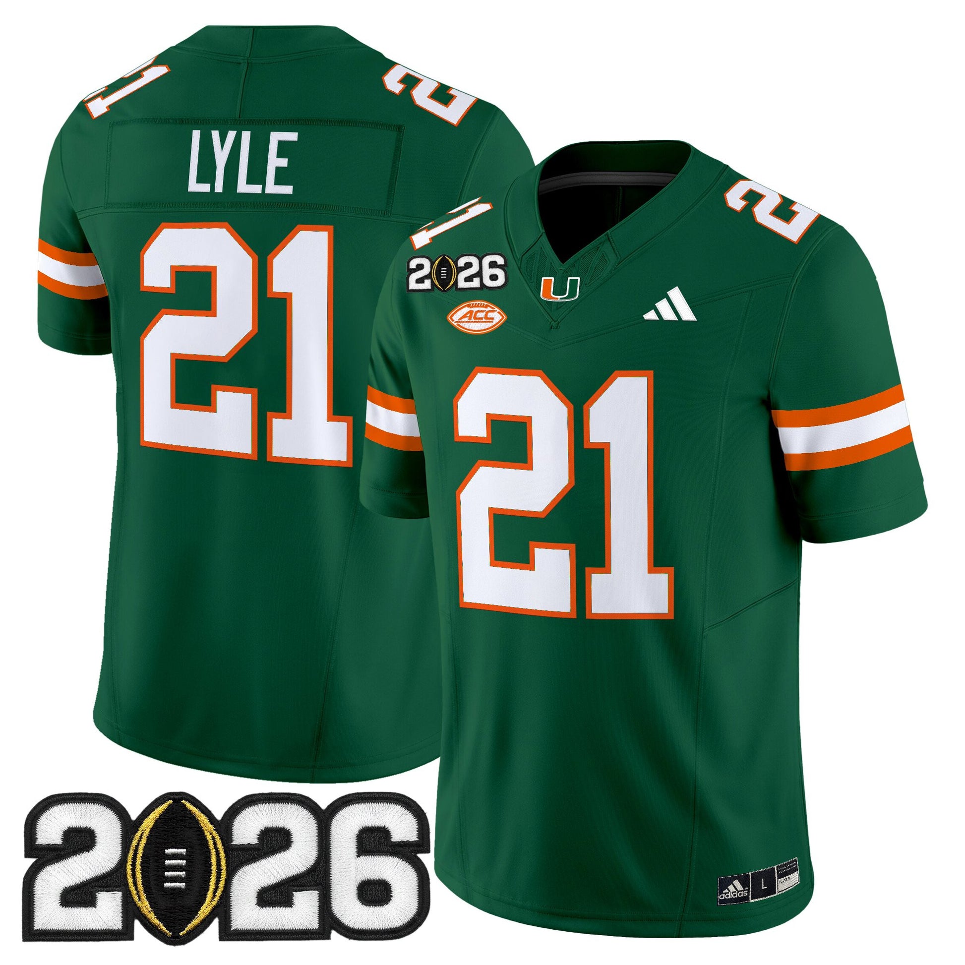 Men's Miami Hurricanes 2026 CFP Final Patch Vapor Limited Jersey - All Stitched
