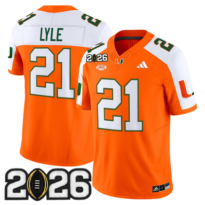 Men's Miami Hurricanes 2026 CFP Final Patch Vapor Limited Jersey - All Stitched