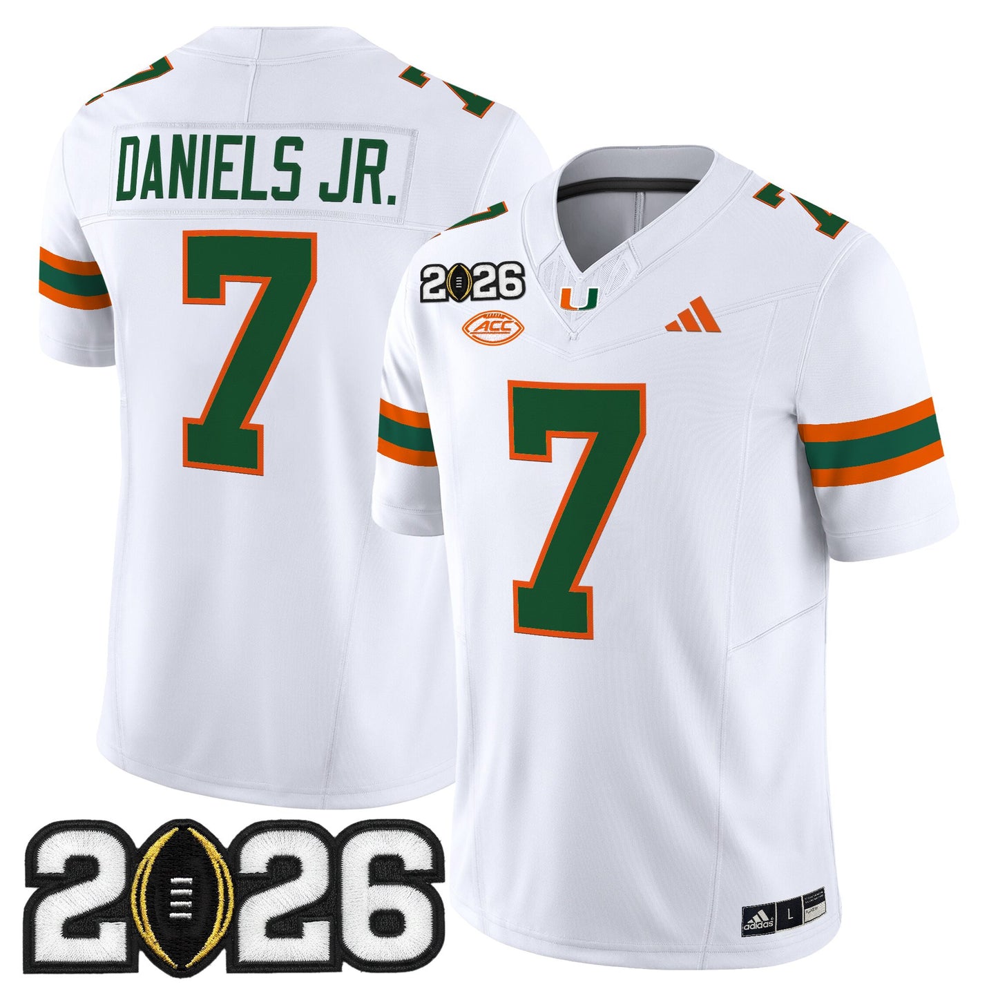Men's Miami Hurricanes 2026 CFP Final Patch Vapor Limited Jersey - All Stitched