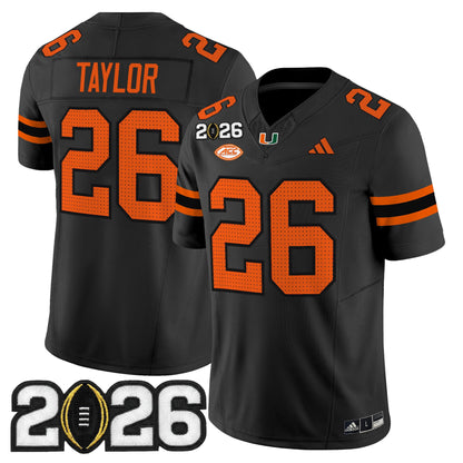 Men's Miami Hurricanes 2026 CFP Final Patch Vapor Limited Jersey - All Stitched