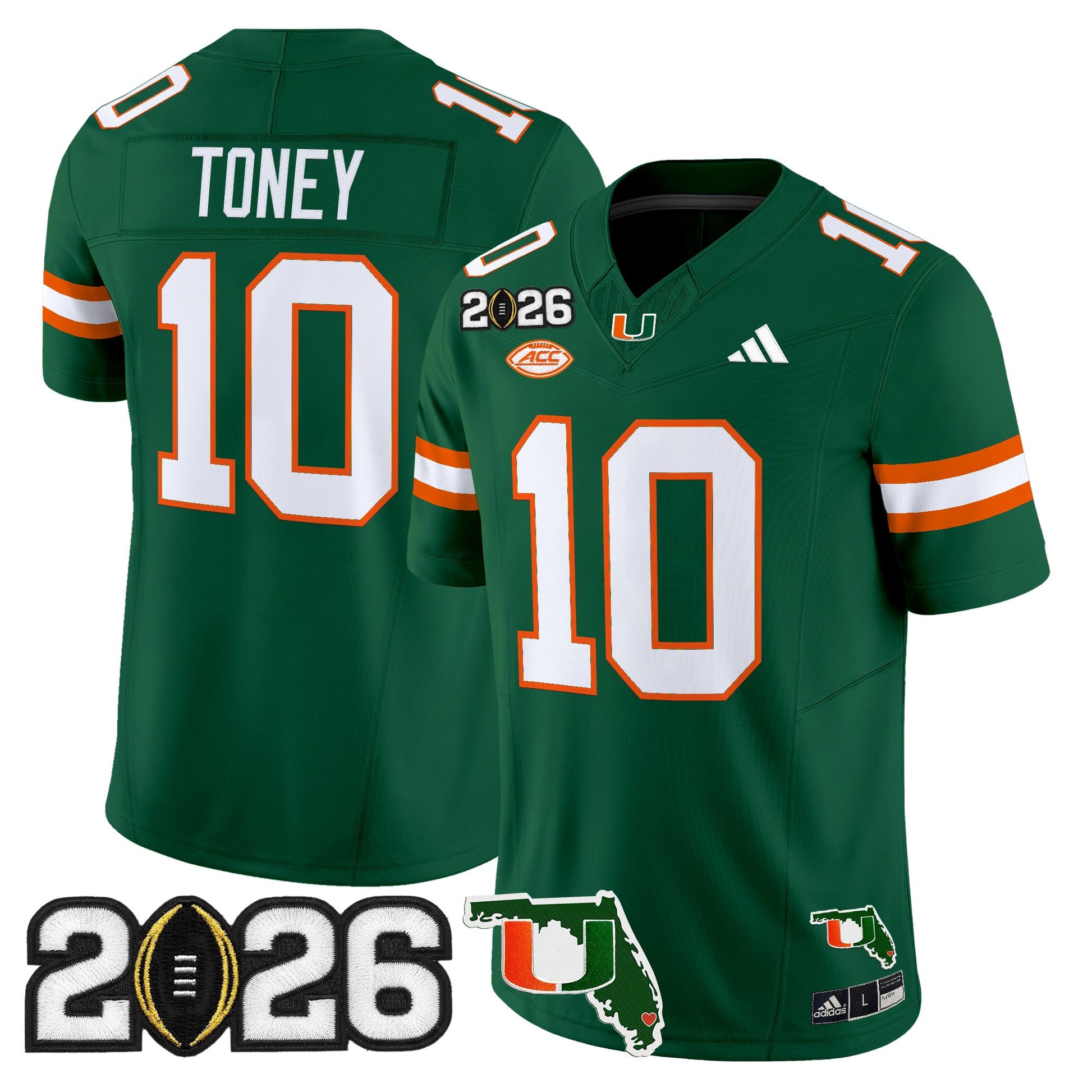  Miami Hurricanes 2026 CFP Final & Florida Patch Vapor Limited Jersey - All Stitched