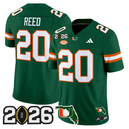  Miami Hurricanes 2026 CFP Final & Florida Patch Vapor Limited Jersey - All Stitched
