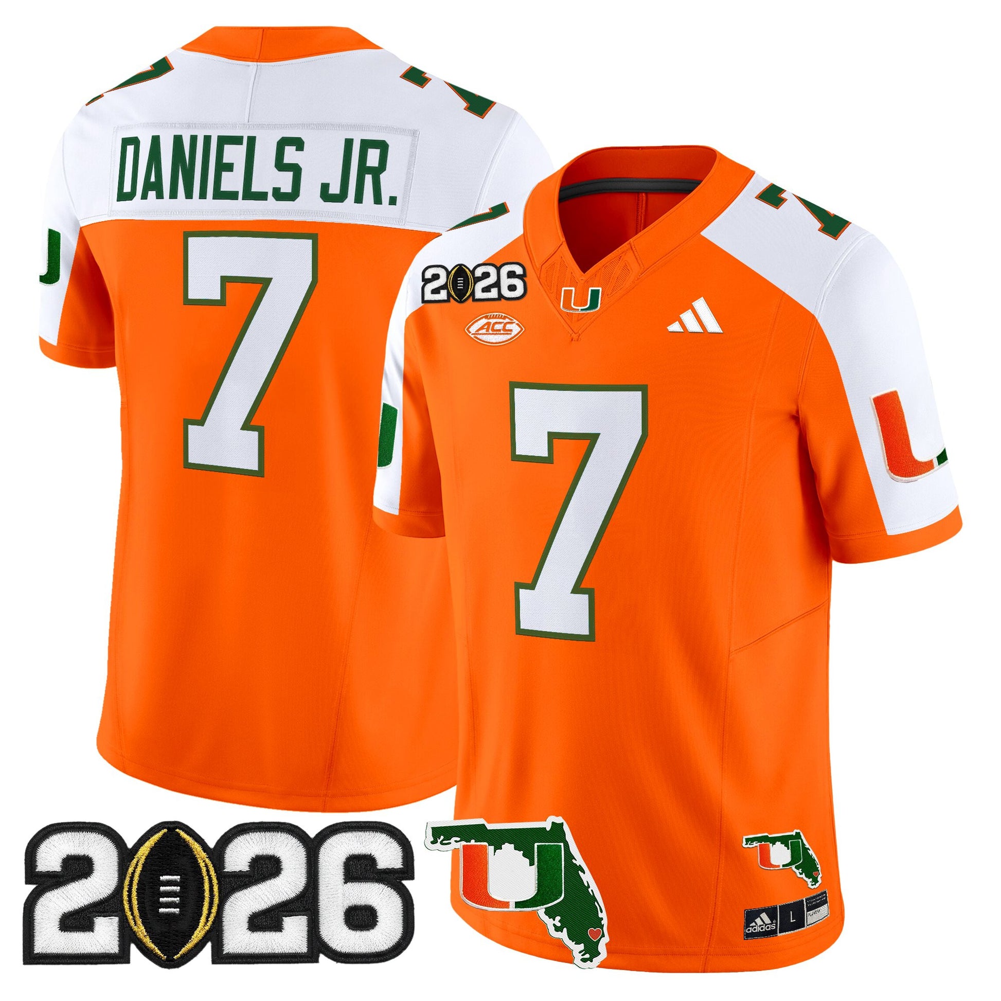  Miami Hurricanes 2026 CFP Final & Florida Patch Vapor Limited Jersey - All Stitched