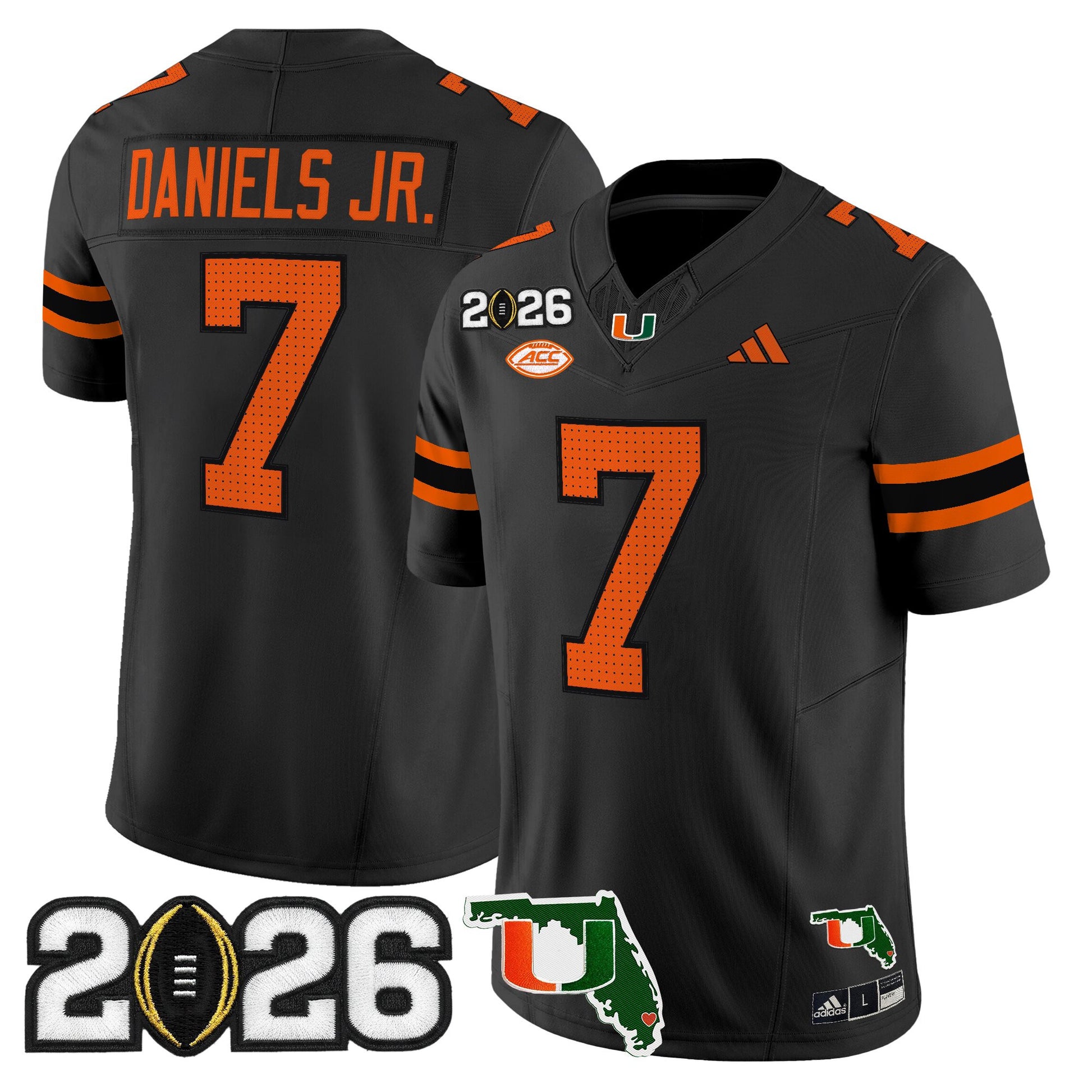  Miami Hurricanes 2026 CFP Final & Florida Patch Vapor Limited Jersey - All Stitched
