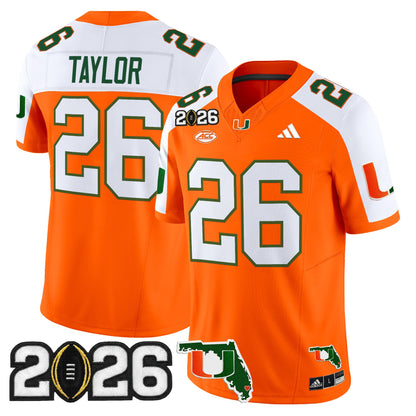  Miami Hurricanes 2026 CFP Final & Florida Patch Vapor Limited Jersey - All Stitched