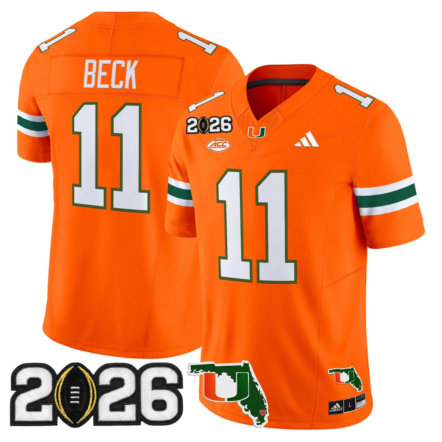  Miami Hurricanes 2026 CFP Final & Florida Patch Vapor Limited Jersey - All Stitched