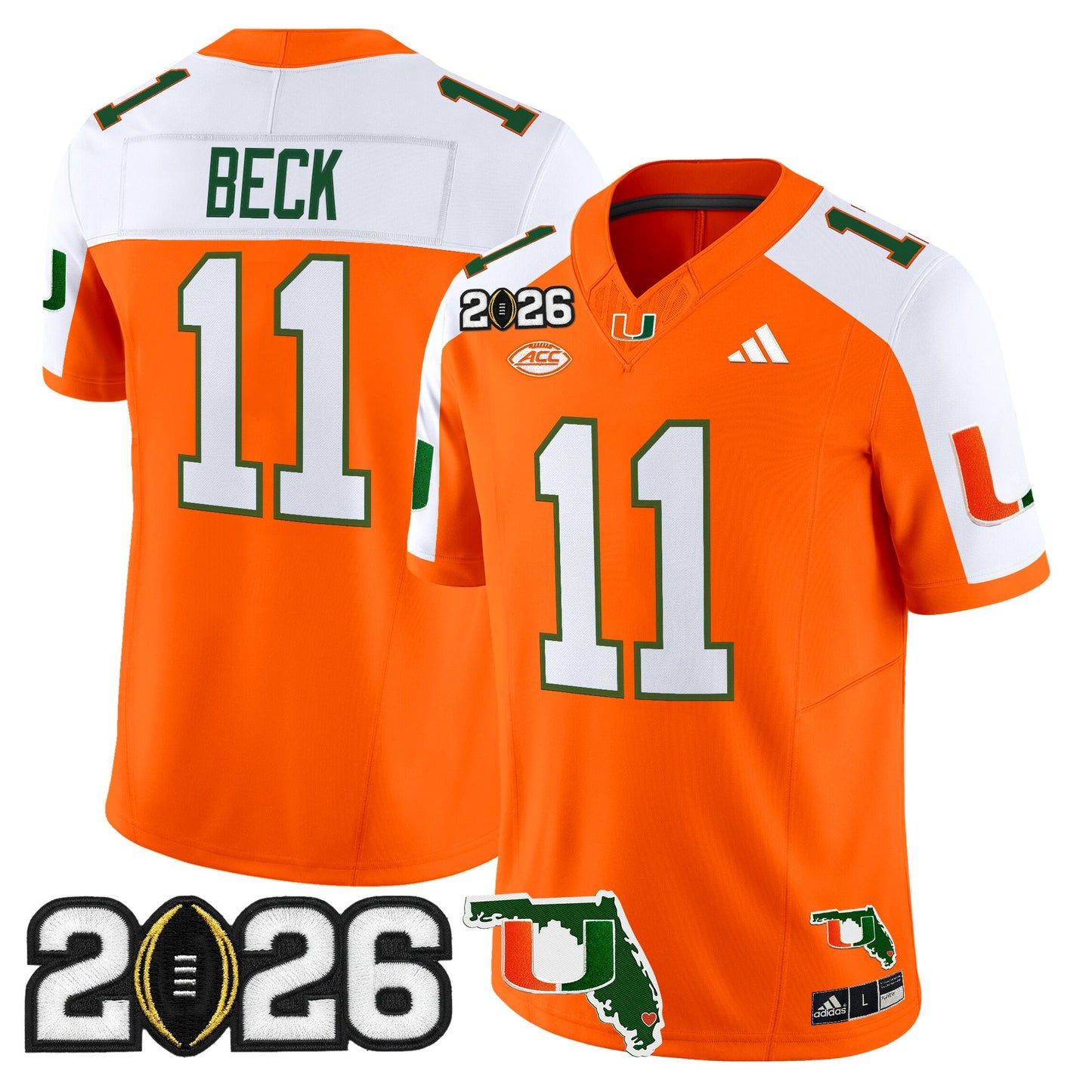  Miami Hurricanes 2026 CFP Final & Florida Patch Vapor Limited Jersey - All Stitched