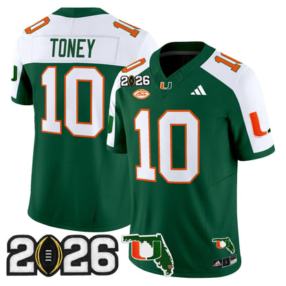 Men's Miami Hurricanes 2026 CFP Final & Florida Patch Vapor Limited Jersey - All Stitched