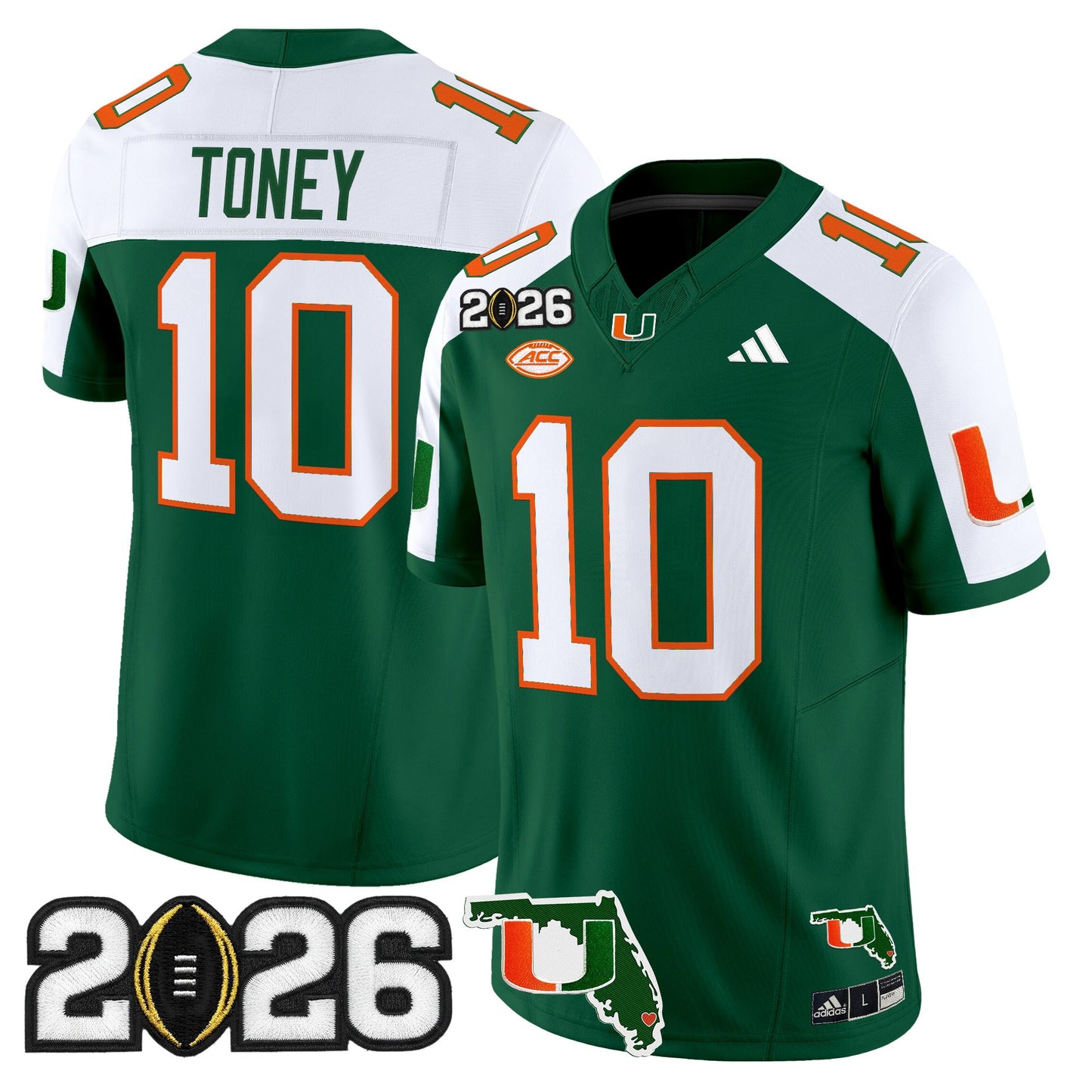  Miami Hurricanes 2026 CFP Final & Florida Patch Vapor Limited Jersey - All Stitched