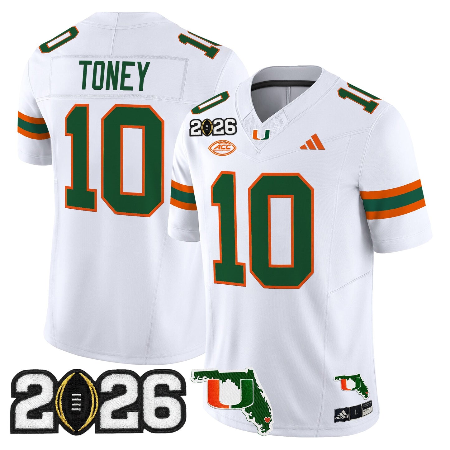  Miami Hurricanes 2026 CFP Final & Florida Patch Vapor Limited Jersey - All Stitched