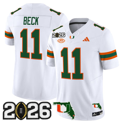  Miami Hurricanes 2026 CFP Final & Florida Patch Vapor Limited Jersey - All Stitched