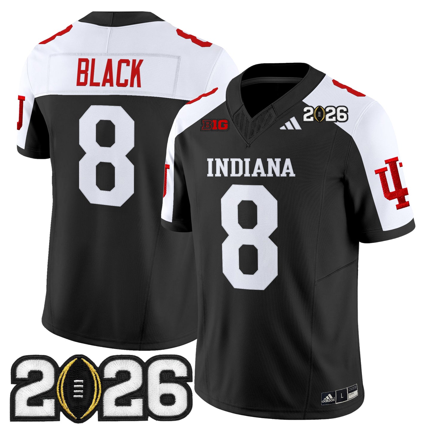 Men's Indiana Hoosiers 2026 CFP Final Patch Vapor Limited Jersey V2 - All Stitched