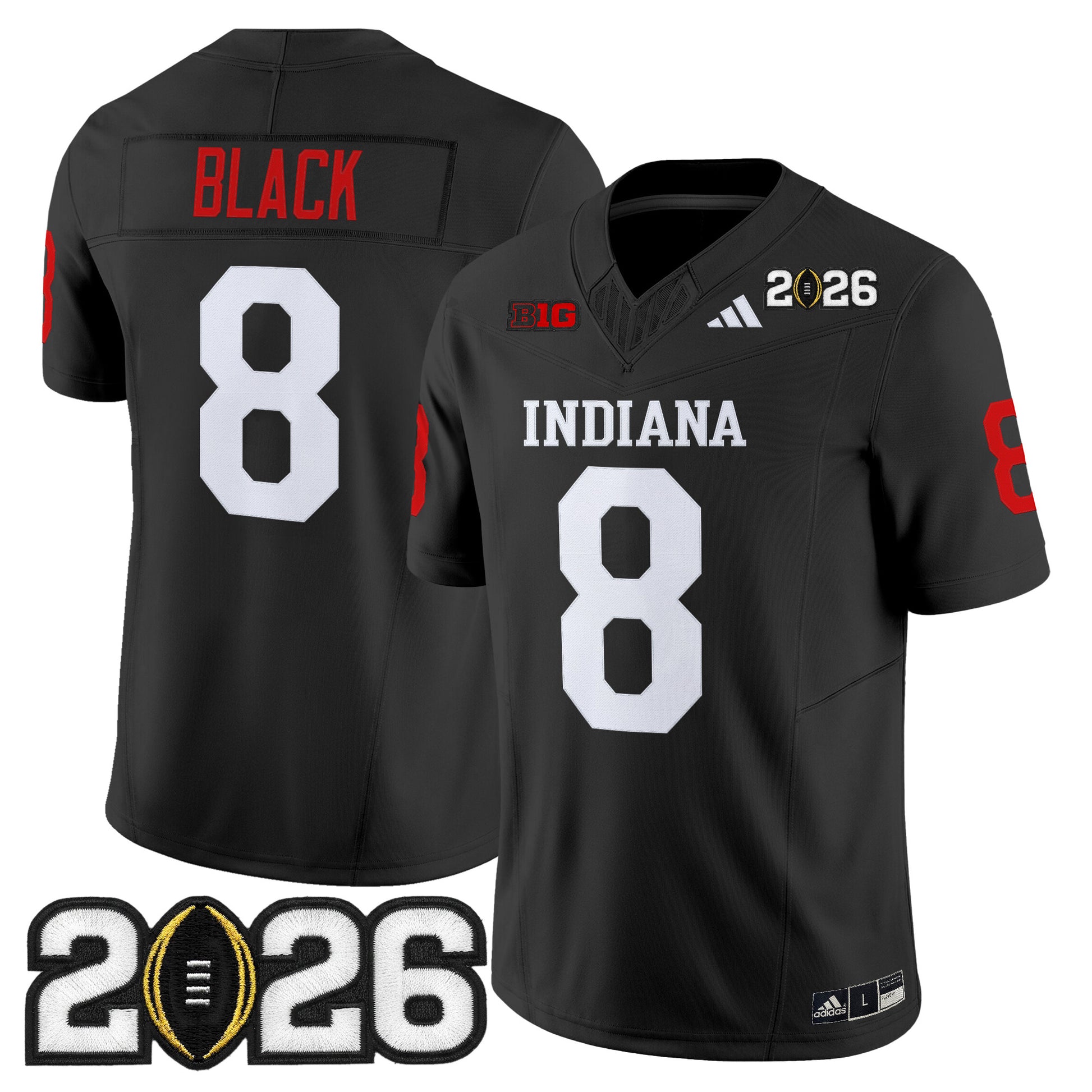 Men's Indiana Hoosiers 2026 CFP Final Patch Vapor Limited Jersey V2 - All Stitched
