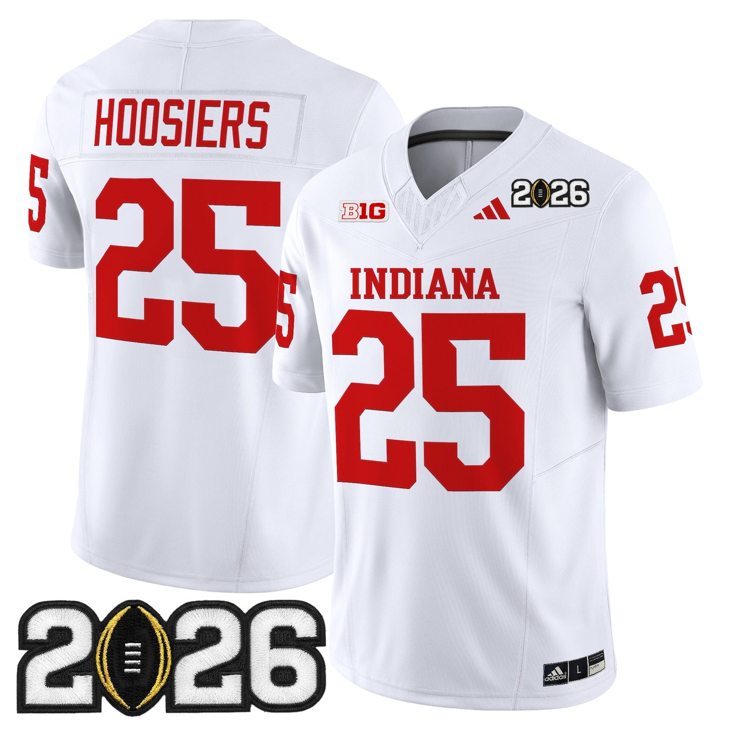 Men's Indiana Hoosiers 2026 CFP Final Patch Vapor Limited Jersey V2 - All Stitched
