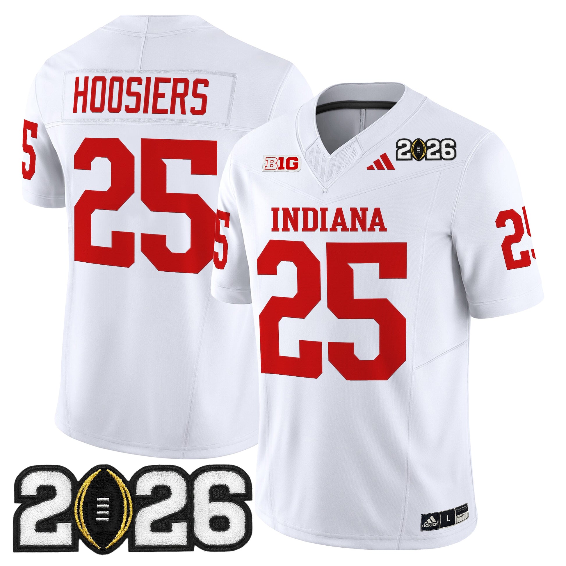 Men's Indiana Hoosiers 2026 CFP Final Patch Vapor Limited Jersey V2 - All Stitched