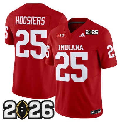 Men's Indiana Hoosiers 2026 CFP Final Patch Vapor Limited Jersey V2 - All Stitched