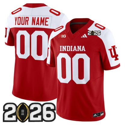 Indiana Hoosiers 2026 CFP Final Patch Vapor Limited Custom Jersey V2 - All Stitched