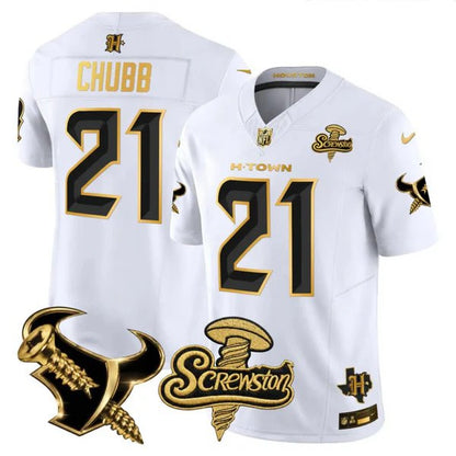 Men's Houston Texans DJ Screw Gold Vapor Limited Jersey - All Stitched