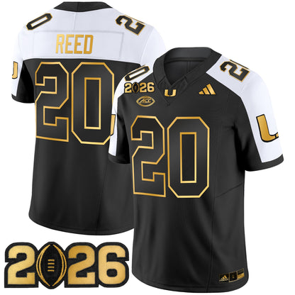 Men's Miami Hurricanes 2026 CFP Final Patch Gold Vapor Limited Jersey - All Stitched