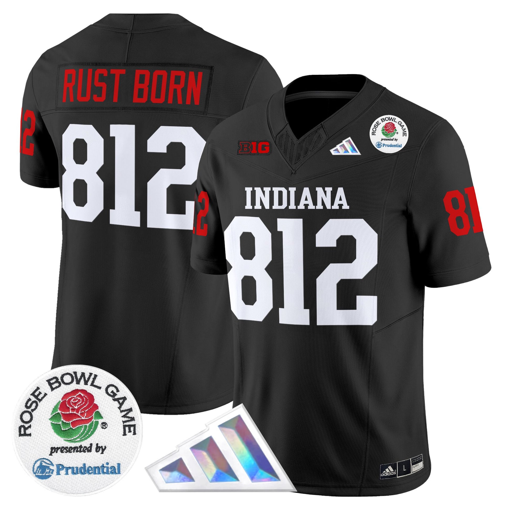 Men's Indiana Hoosiers 2025 Rose Bowl Vapor Limited Jersey V2 - All Stitched
