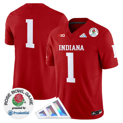 Men's Indiana Hoosiers 2025 Rose Bowl Vapor Limited Jersey V2 - All Stitched