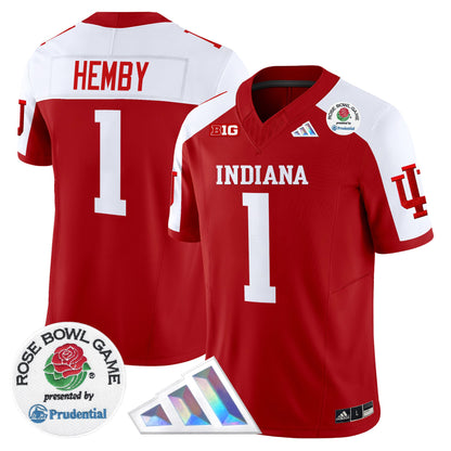 Men's Indiana Hoosiers 2025 Rose Bowl Vapor Limited Jersey V2 - All Stitched