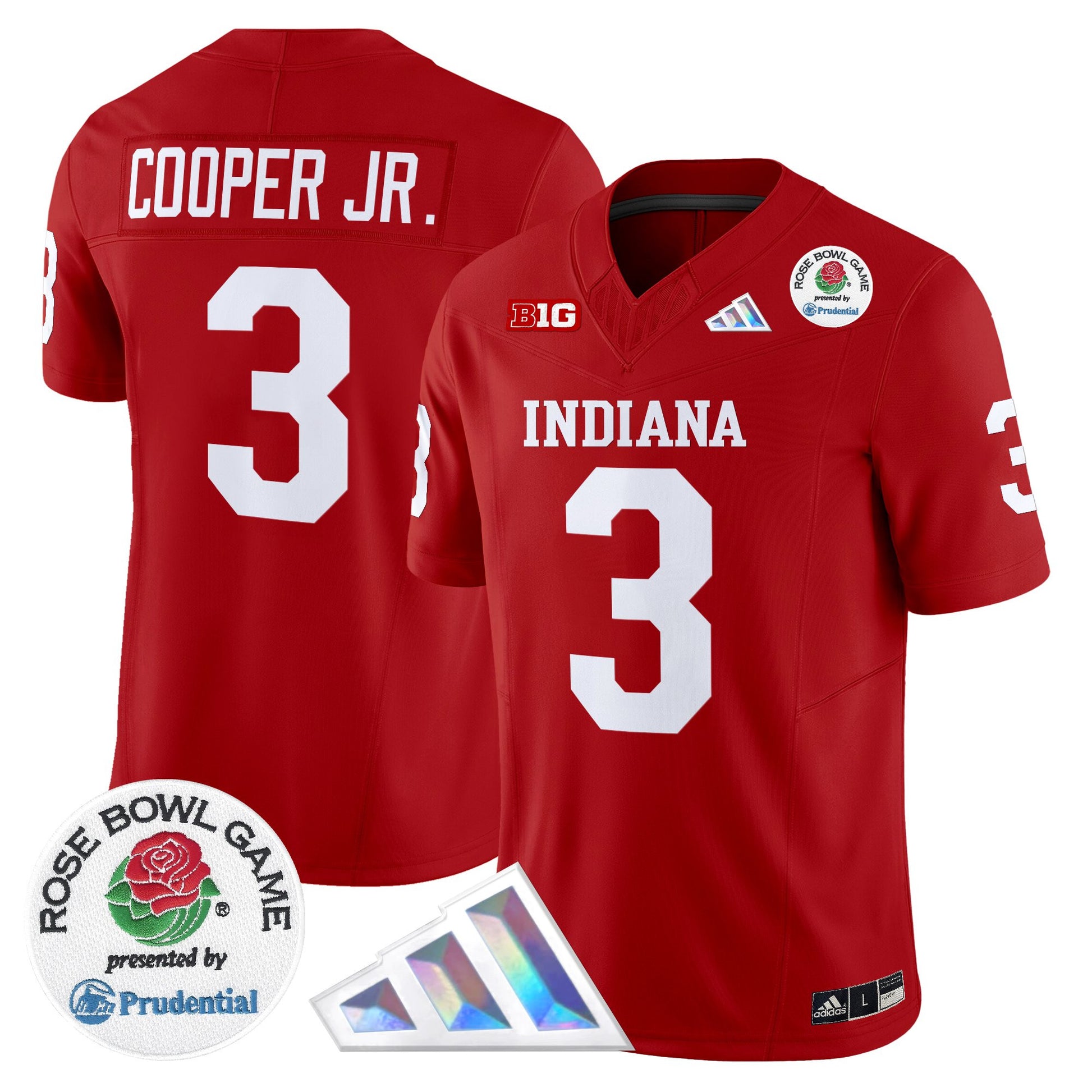 Men's Indiana Hoosiers 2025 Rose Bowl Vapor Limited Jersey V2 - All Stitched