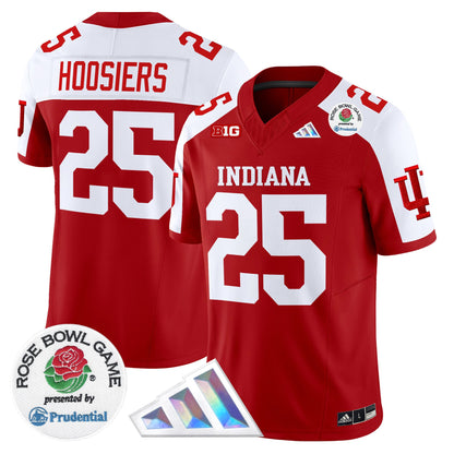 Men's Indiana Hoosiers 2025 Rose Bowl Vapor Limited Jersey V2 - All Stitched