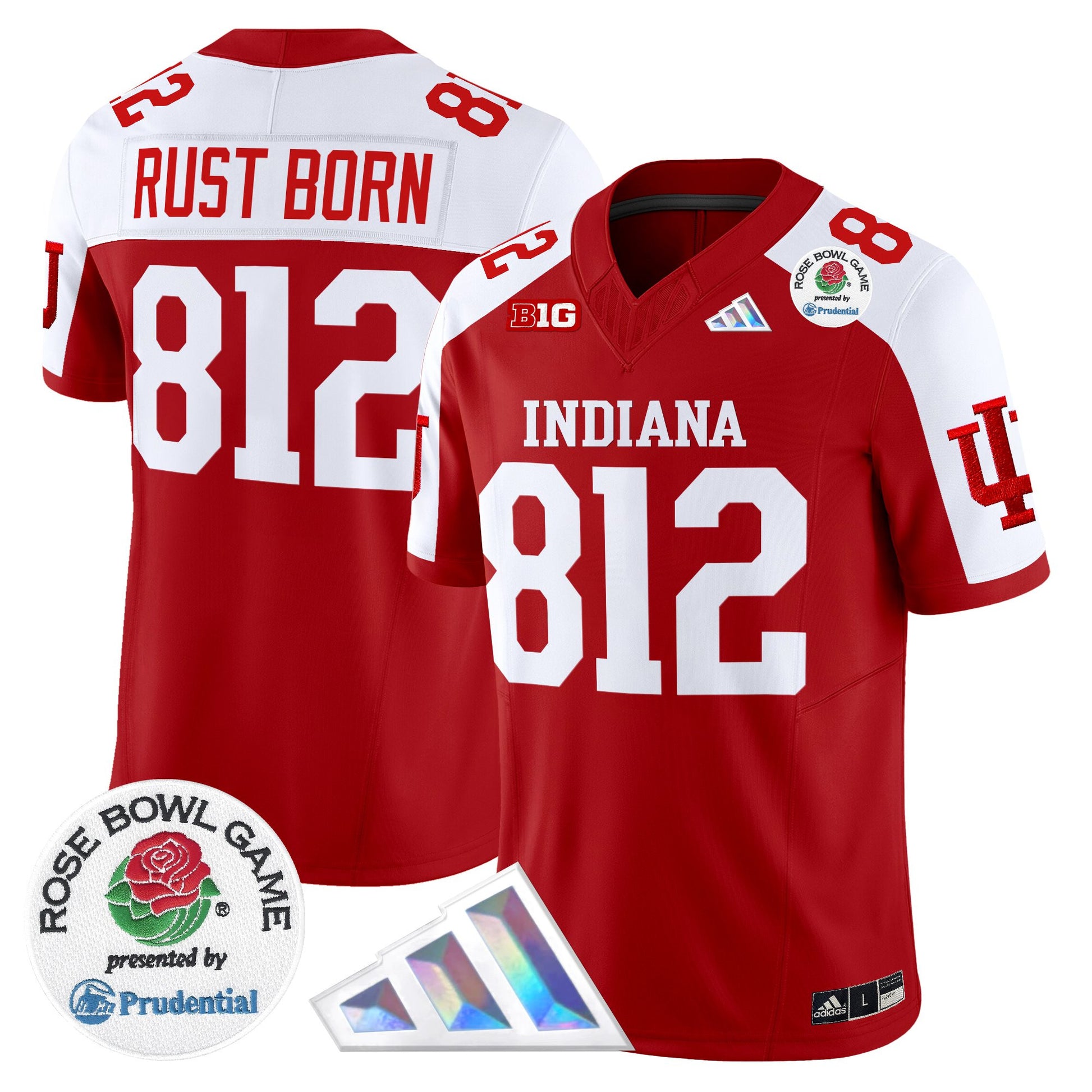 Men's Indiana Hoosiers 2025 Rose Bowl Vapor Limited Jersey V2 - All Stitched