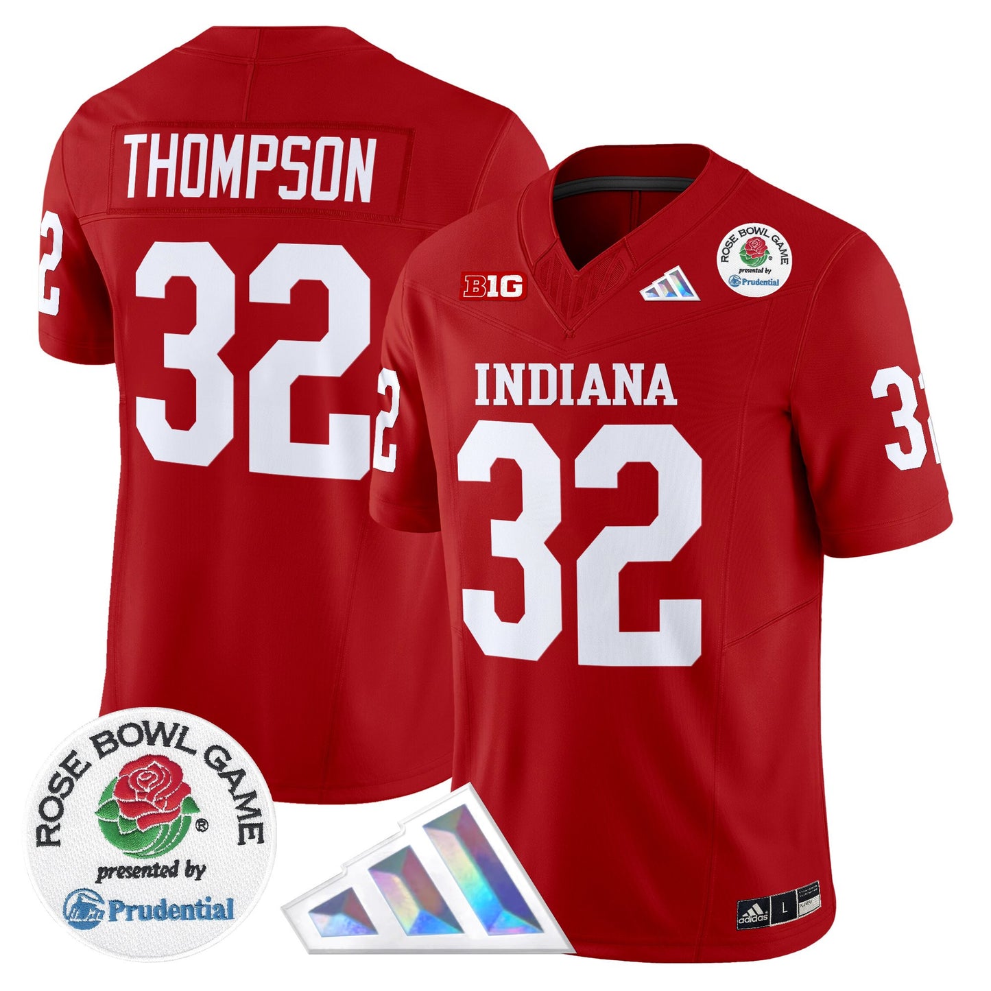 Men's Indiana Hoosiers 2025 Rose Bowl Vapor Limited Jersey V2 - All Stitched
