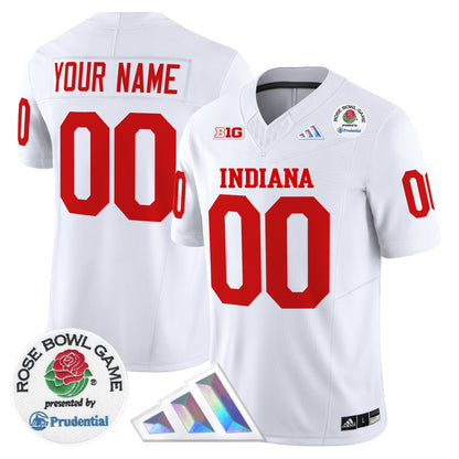 Indiana Hoosiers 2025 Rose Bowl Vapor Limited Custom Jersey V2 - All Stitched