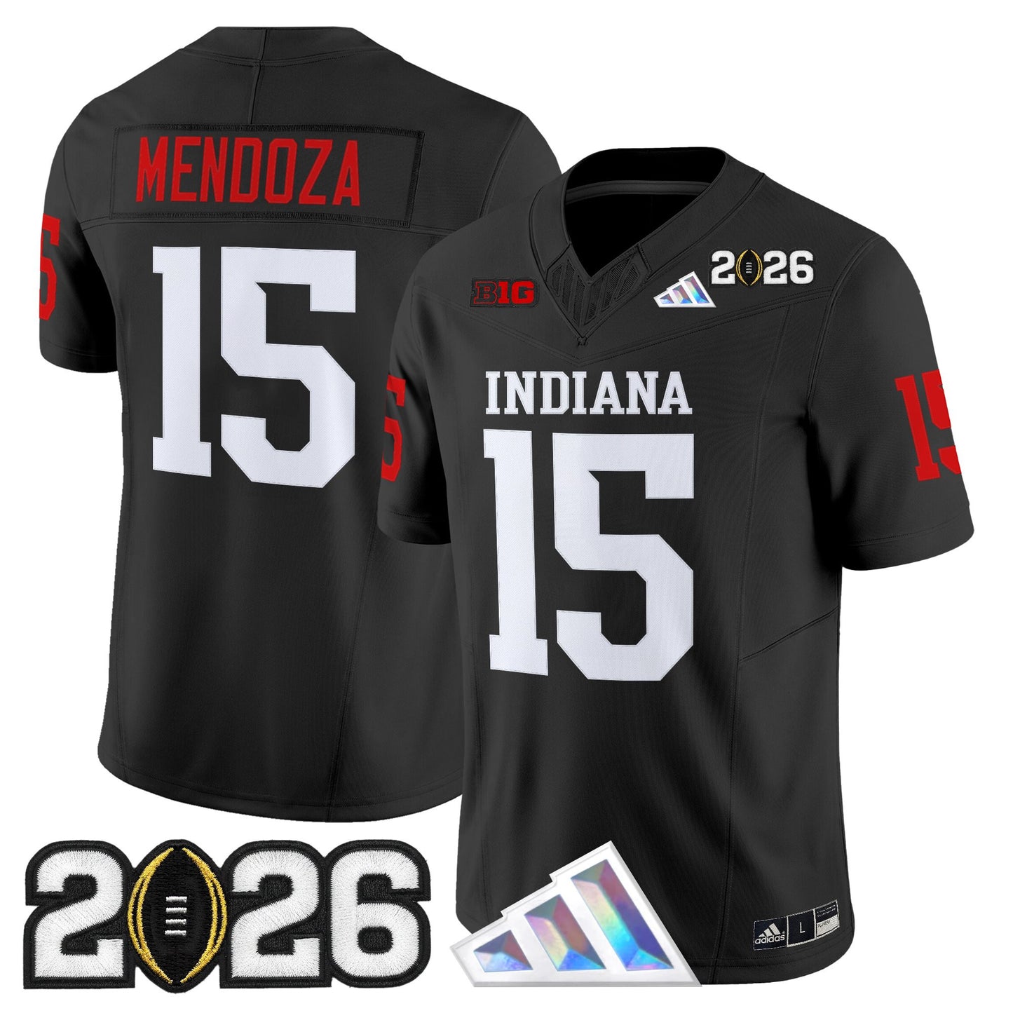 Men's Indiana Hoosiers 2026 CFP Final Patch Vapor Limited Jersey V3 - All Stitched
