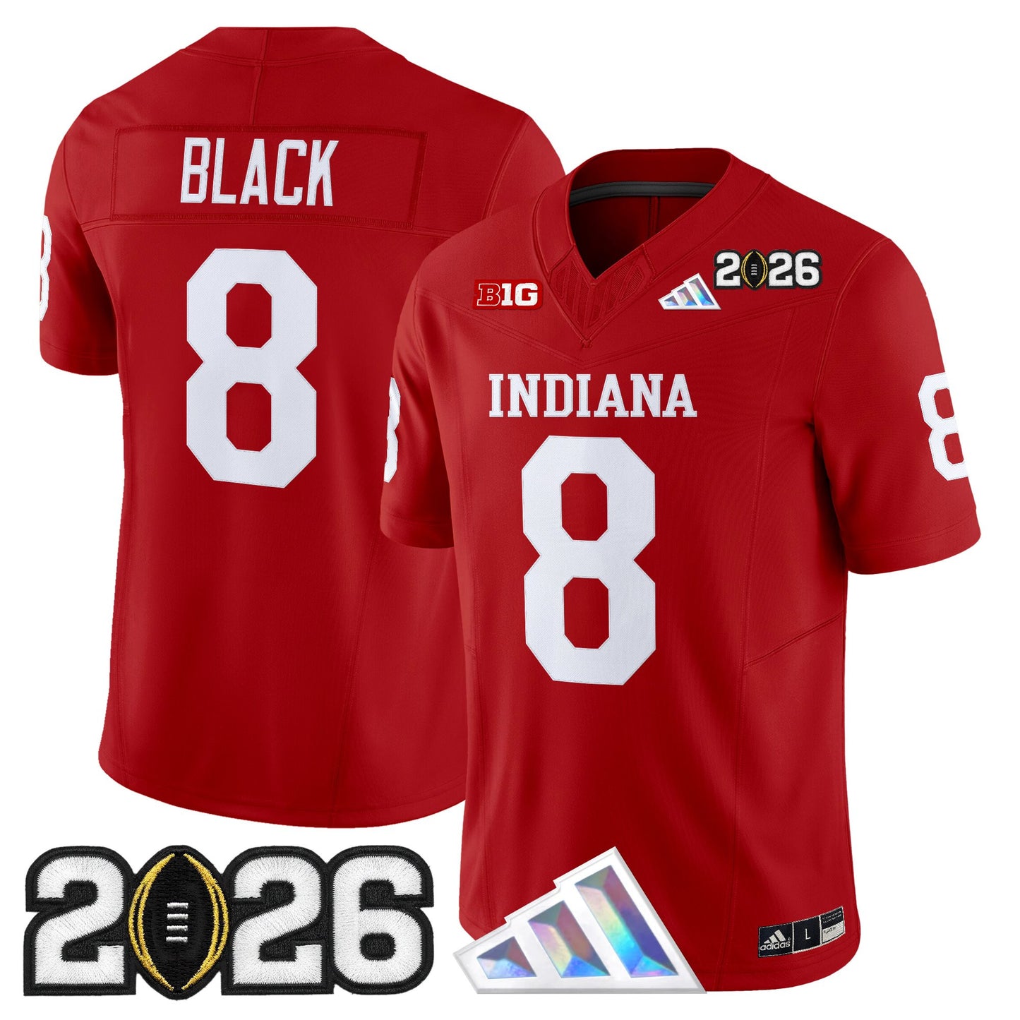 Men's Indiana Hoosiers 2026 CFP Final Patch Vapor Limited Jersey V3 - All Stitched