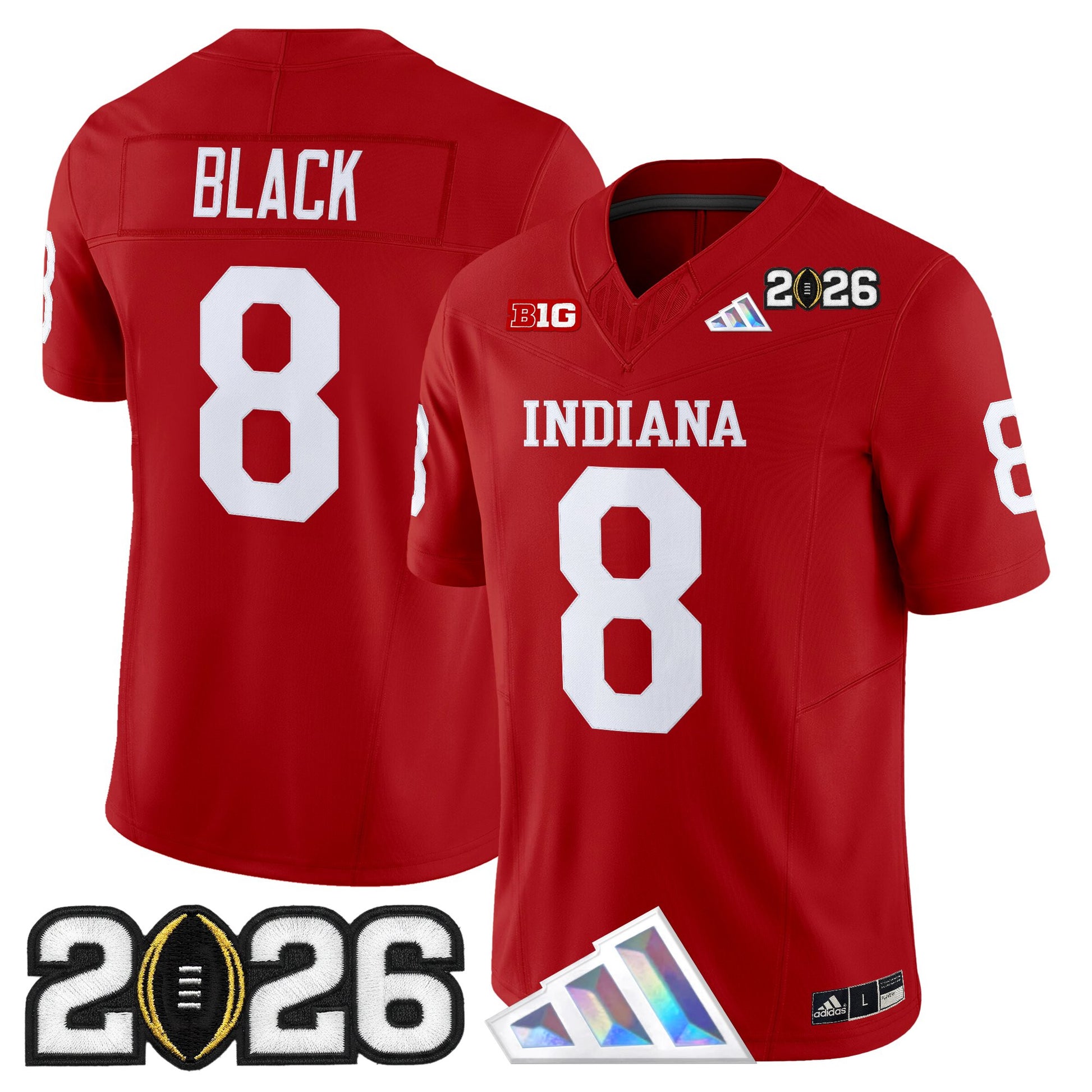 Men's Indiana Hoosiers 2026 CFP Final Patch Vapor Limited Jersey V3 - All Stitched